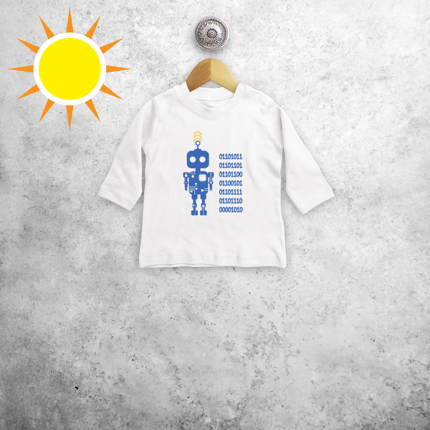 Robot magisch baby shirt met lange mouwen