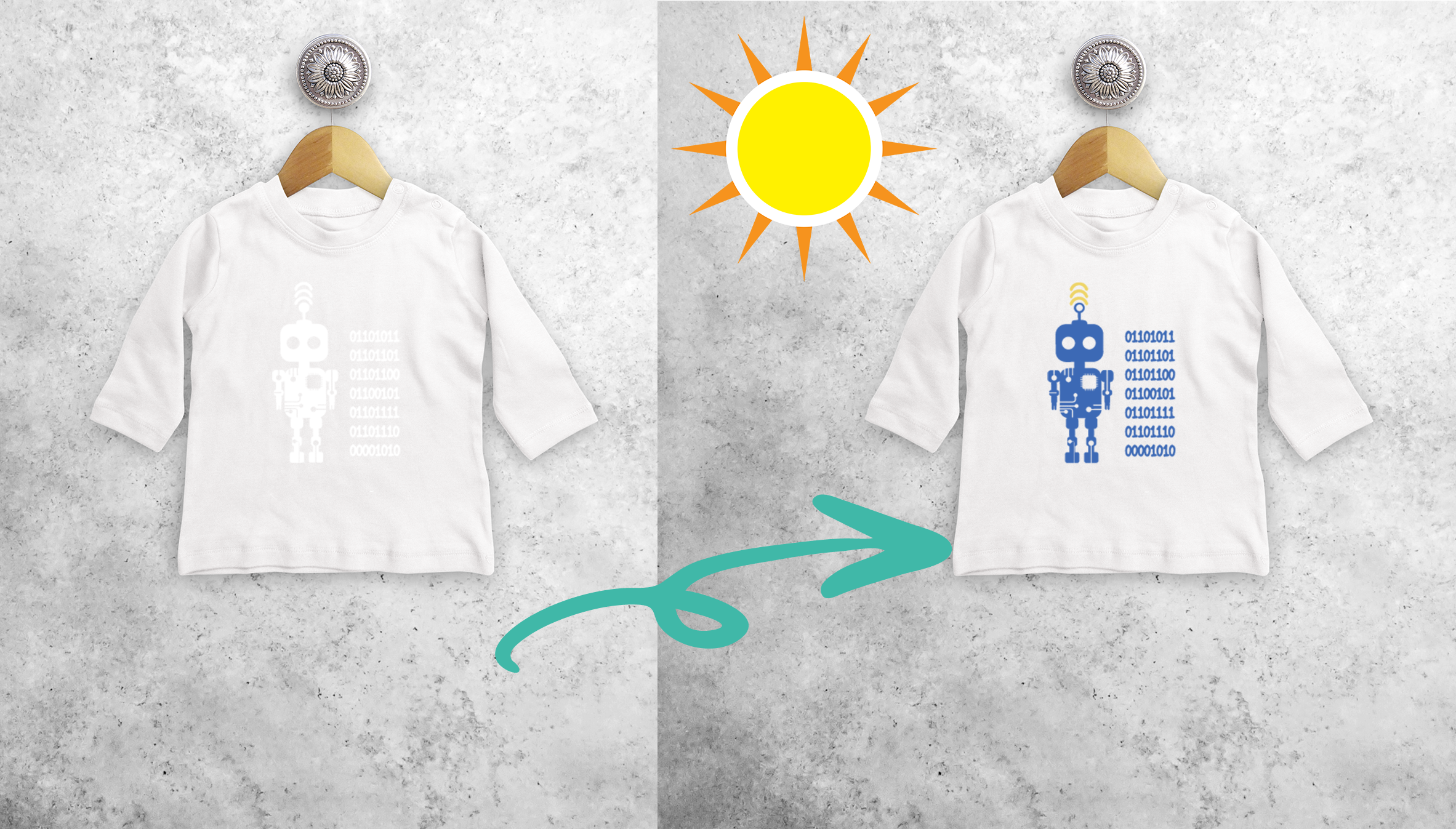 Robot magic baby longsleeve shirt