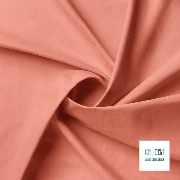 Solid salmon pink fabric