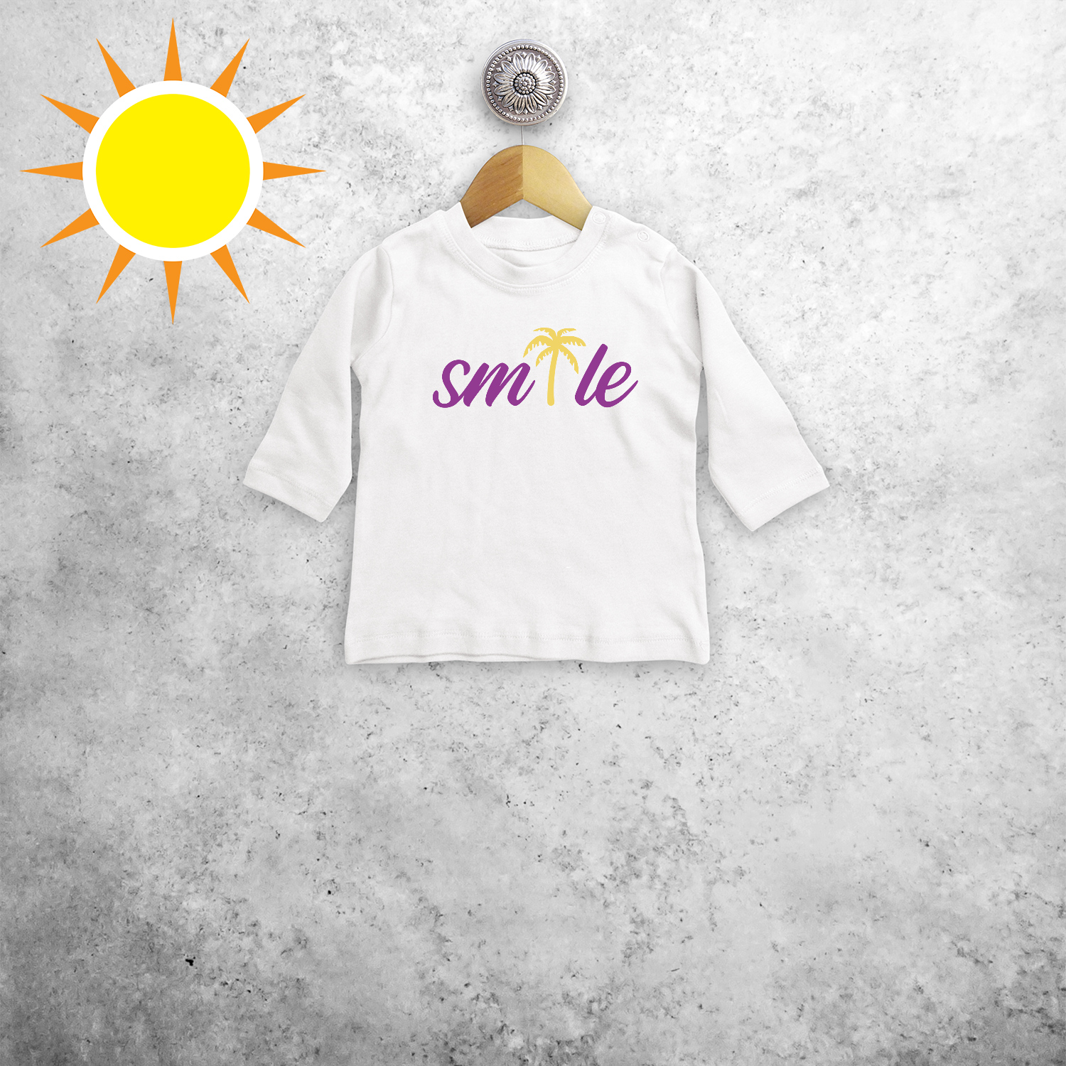 Smile' magisch baby shirt met lange mouwen