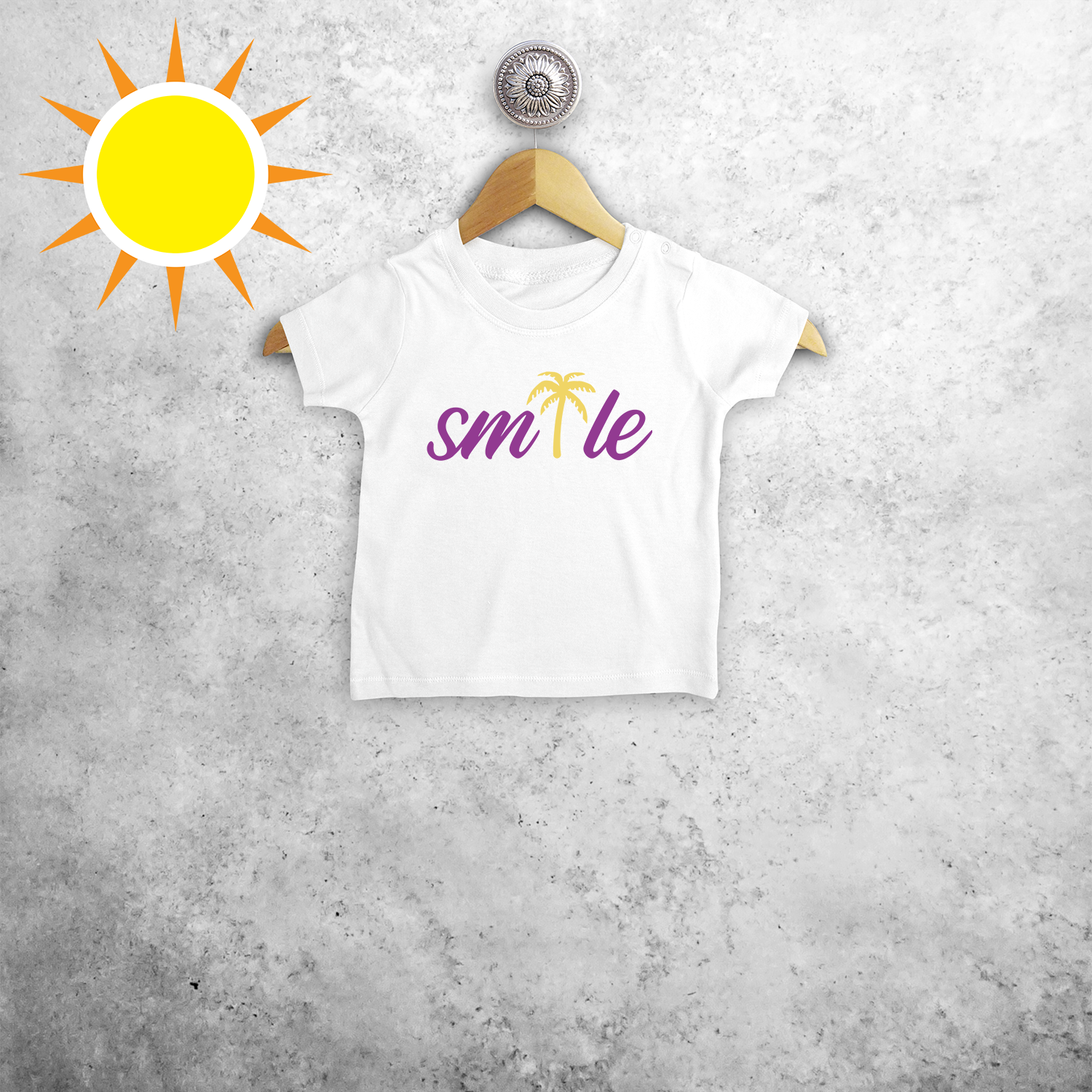 Smile' magisch baby shirt met korte mouwen