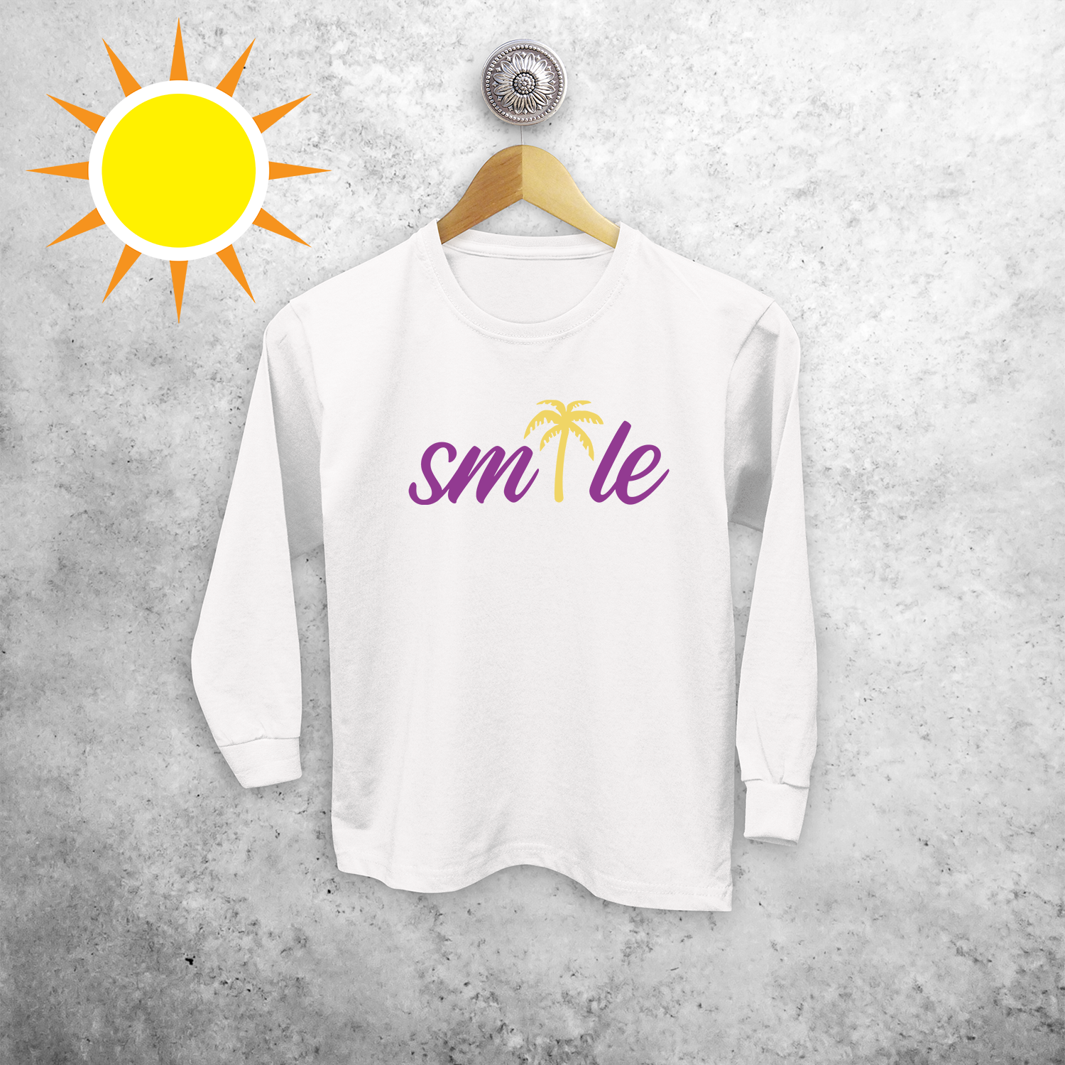 Smile' magisch kind shirt met lange mouwen
