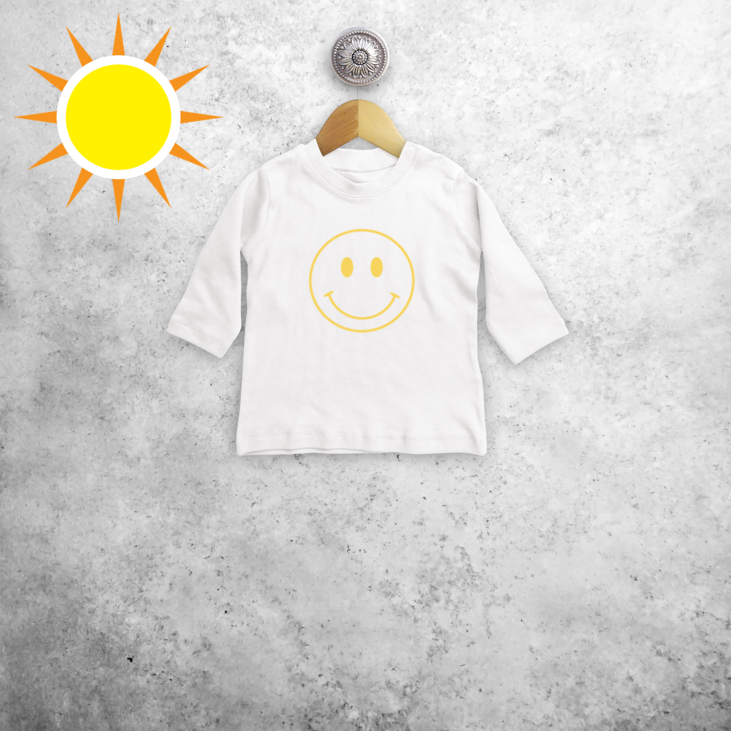 Smiley magische baby shirt met lange mouwen