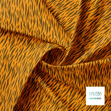 Brown tiger stripes fabric