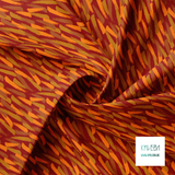 Orange and brown brush strokes fabric