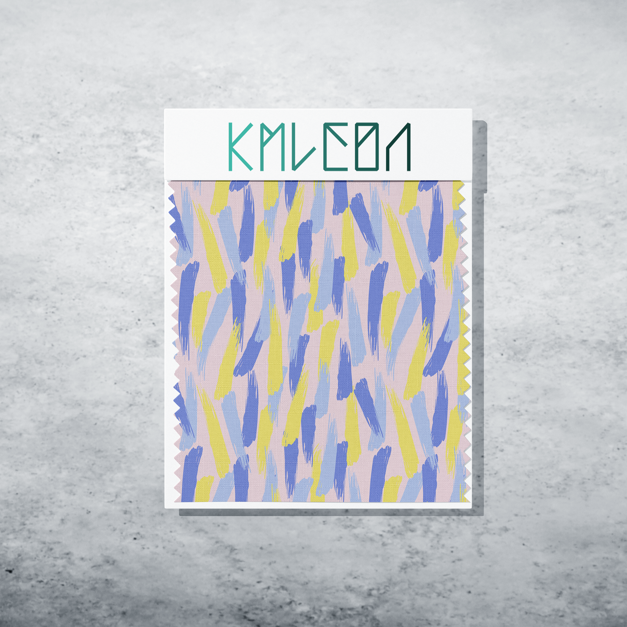 Yellow and periwinkle brush strokes fabric