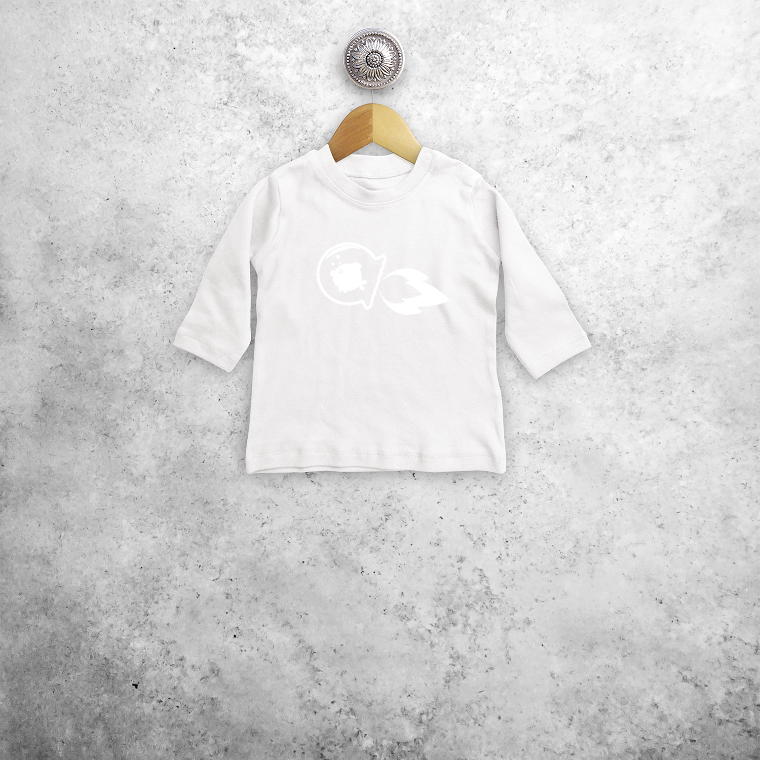 Vis en visbokaal magisch baby shirt met lange mouwen