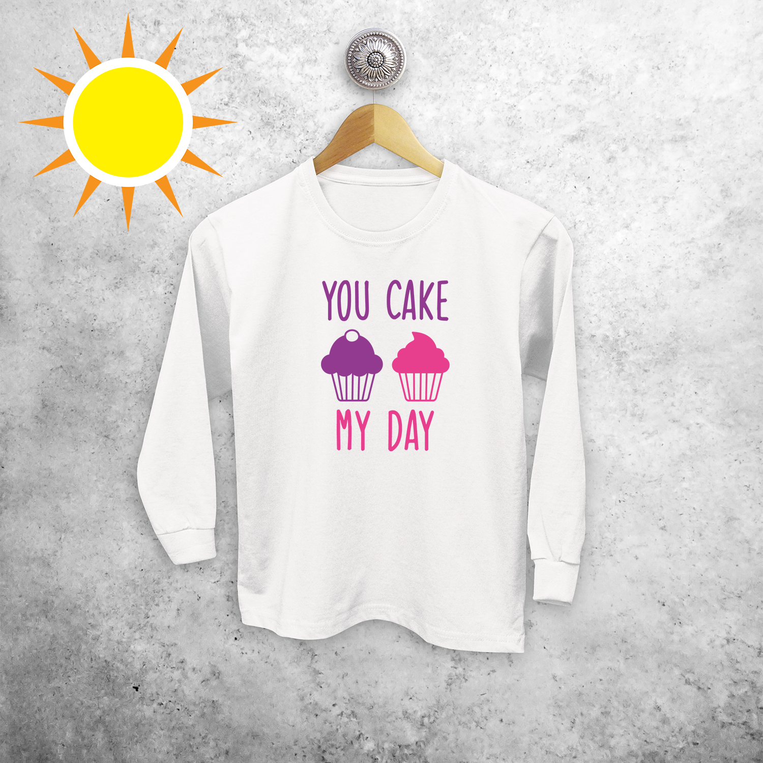 'You cake my day' magic kids longsleeve shirt