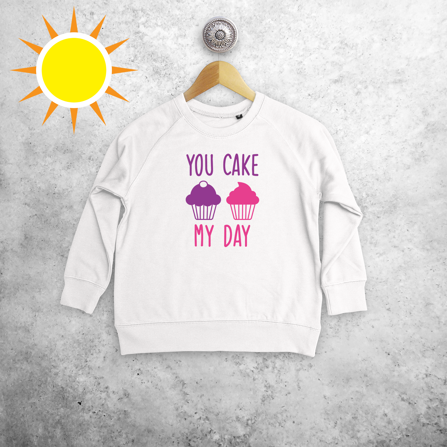 'You cake my day' magic kids sweater