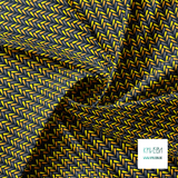 Orange, yellow and grey chevron fabric