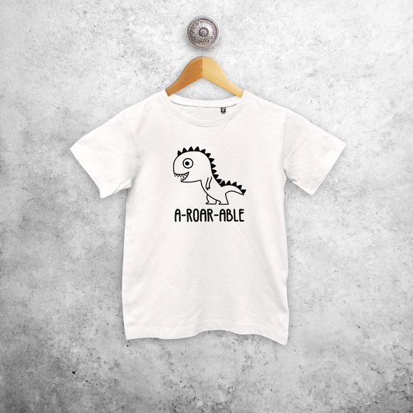 'A-roar-able' kids shortsleeve shirt