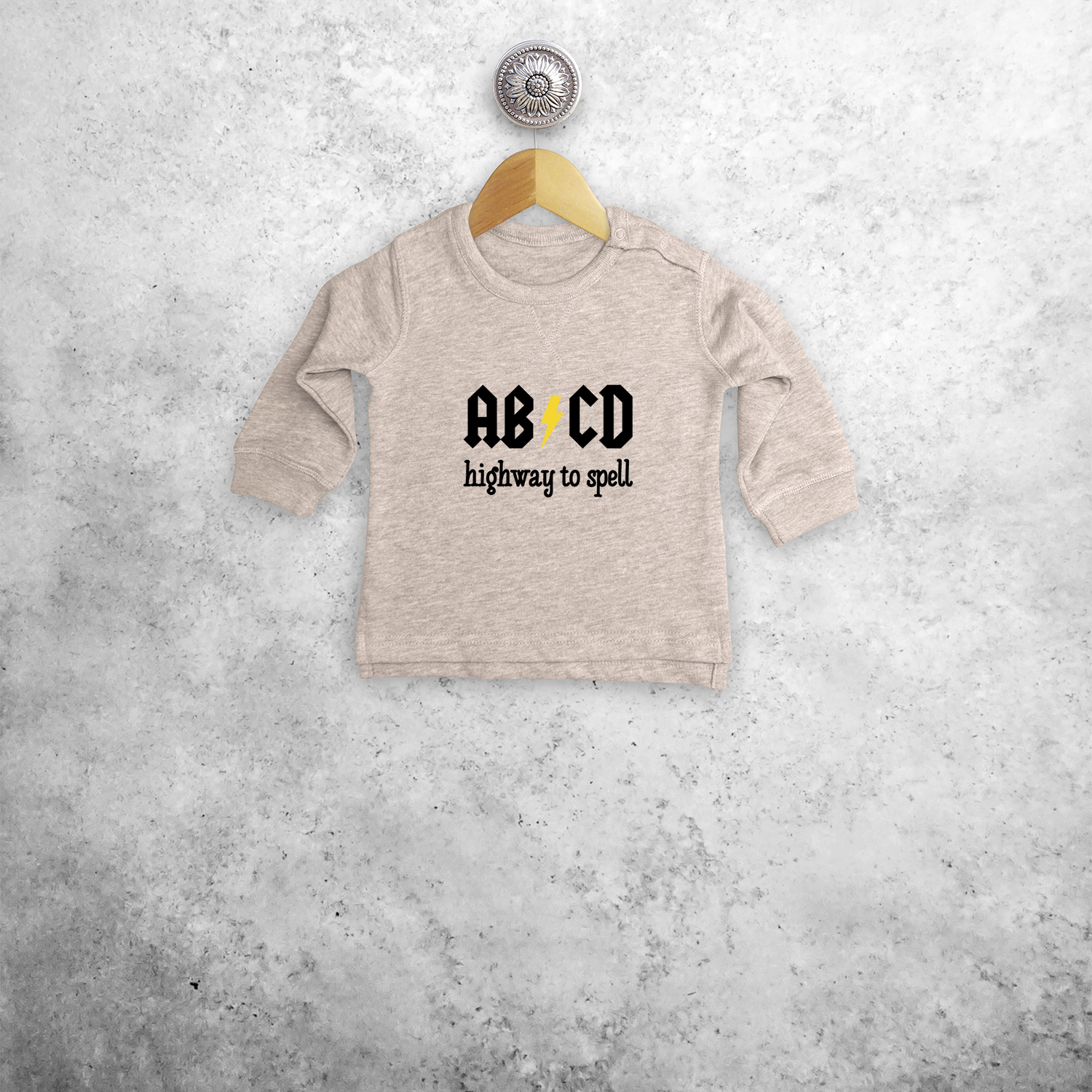 'ABCD - Highway to spell' baby sweater