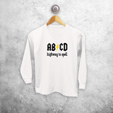 'ABCD - Highway to spell' kids longsleeve shirt