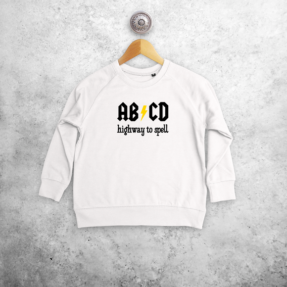 'ABCD - Highway to spell' kids sweater