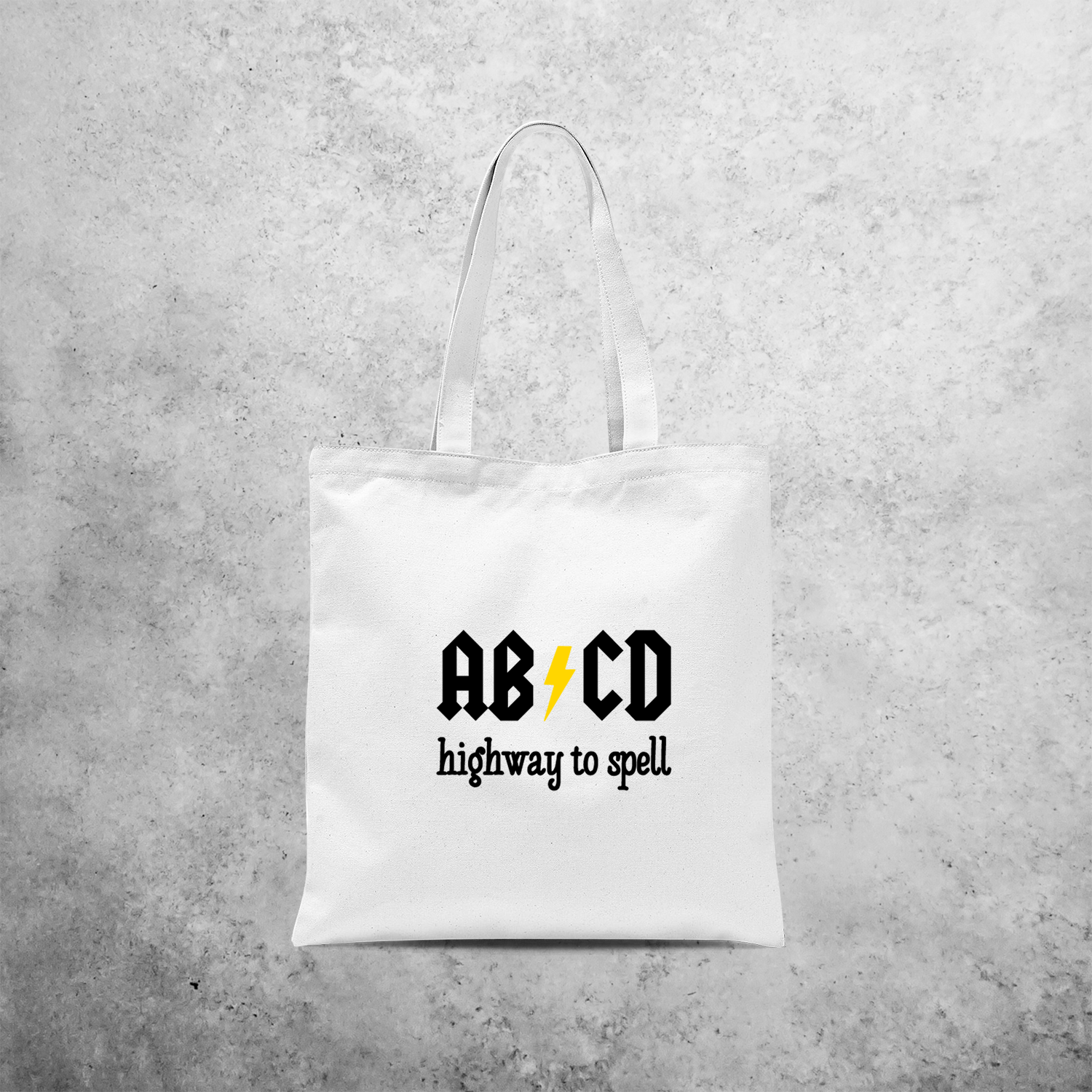 'ABCD - Highway to spell' tote bag