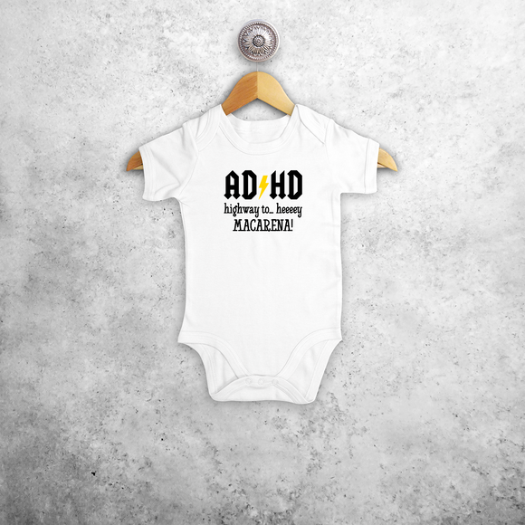 ADHD - Highway to… heeeey MACARENA!' baby kruippakje met korte mouwen