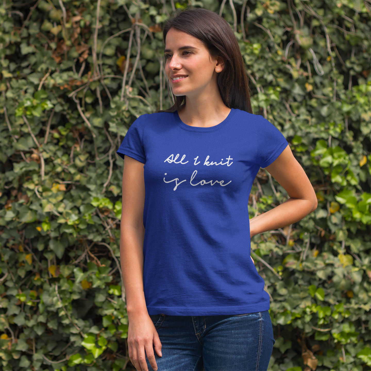 'All I knit is love' adult shirt