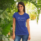 'All I knit is love' adult shirt