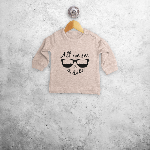 'All we see is the sea' baby sweater