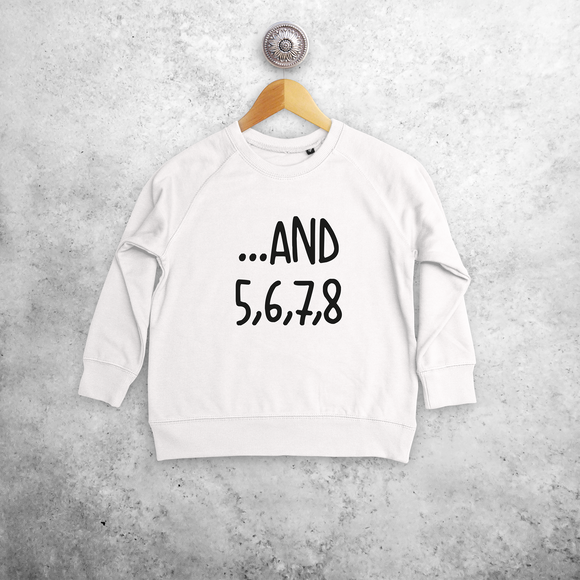 '...and 5, 6, 7, 8' kids sweater