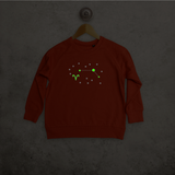 Star sign glow in the dark kids sweater