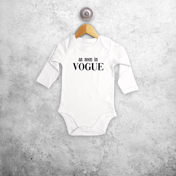 'As seen in Vogue' baby longsleeve bodysuit