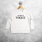 'As seen in Vogue' kids sweater