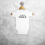 'As seen in Vogue' baby kruippakje met korte mouwen