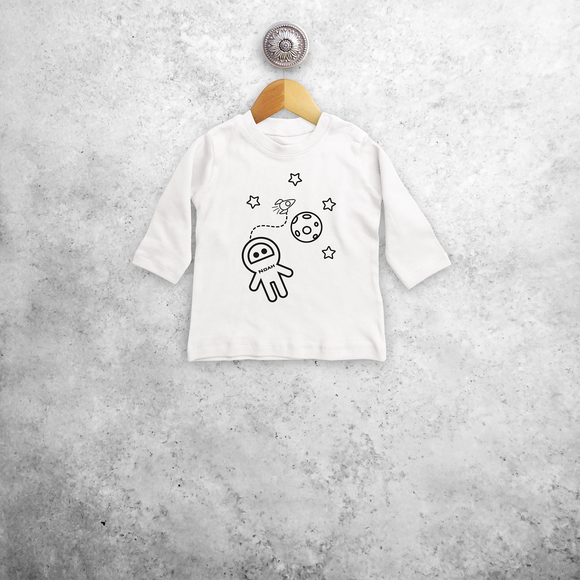 Astronaut baby shirt met lange mouwen
