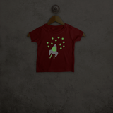 Astronaut glow in the dark baby shirt met korte mouwen