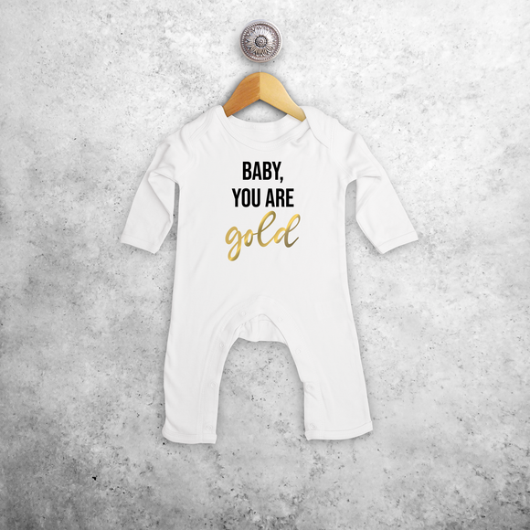 'Baby you are gold' baby romper