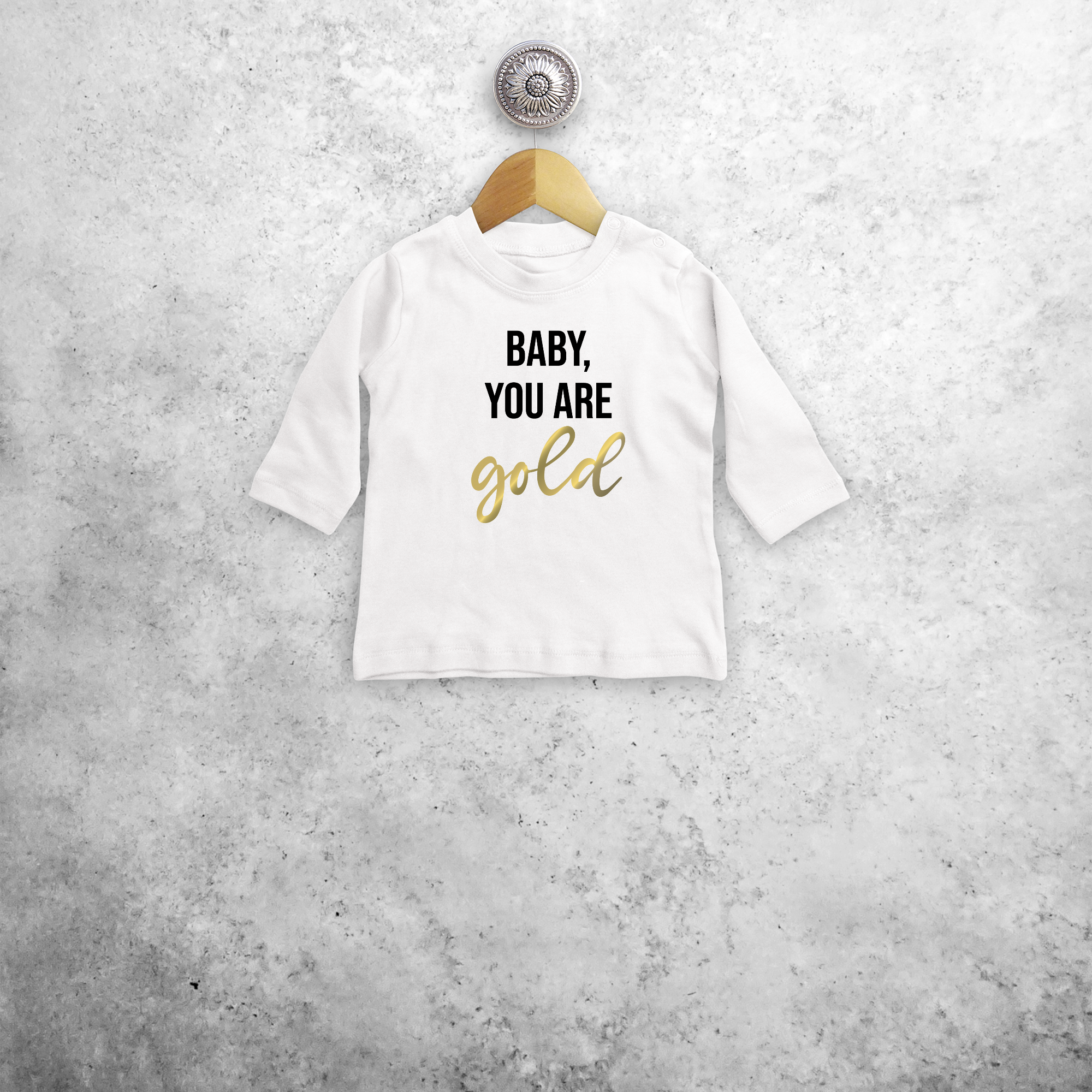 'Baby you are gold' baby longsleeve shirt