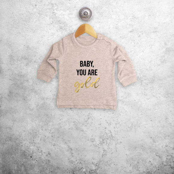 'Baby you are gold' baby sweater