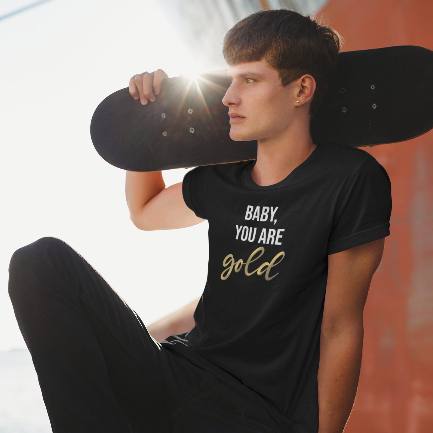 'Baby you are gold' adult shirt