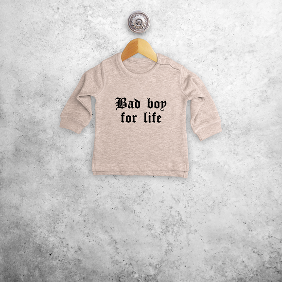 'Bad boy for life' baby sweater
