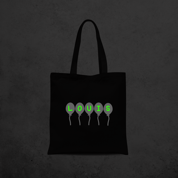 Balloons glow in the dark tote bag