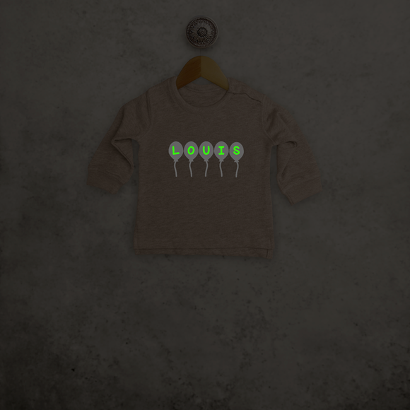 Balloons glow in the dark baby sweater