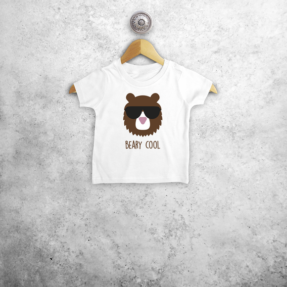 'Beary cool' baby shortsleeve shirt