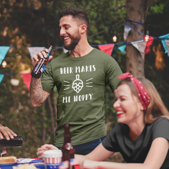 'Beer makes me hoppy' volwassene shirt