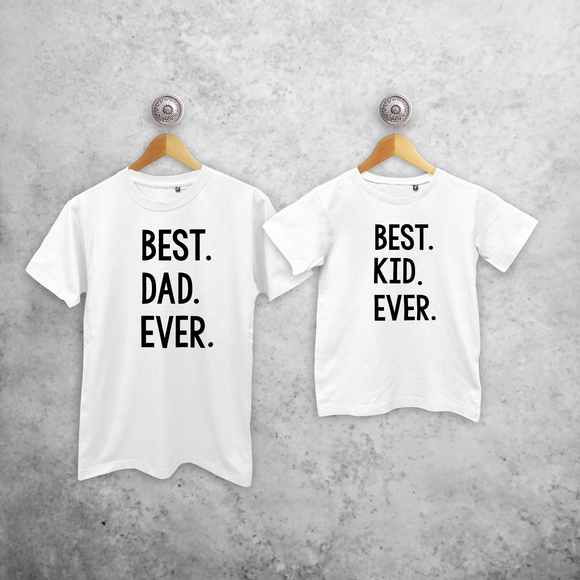 'Best. Dad. Ever.' & 'Best. Kid. Ever.' matchende shirts
