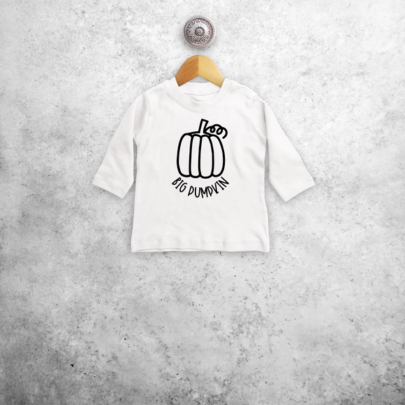 'Big pumpkin' baby shirt met lange mouwen