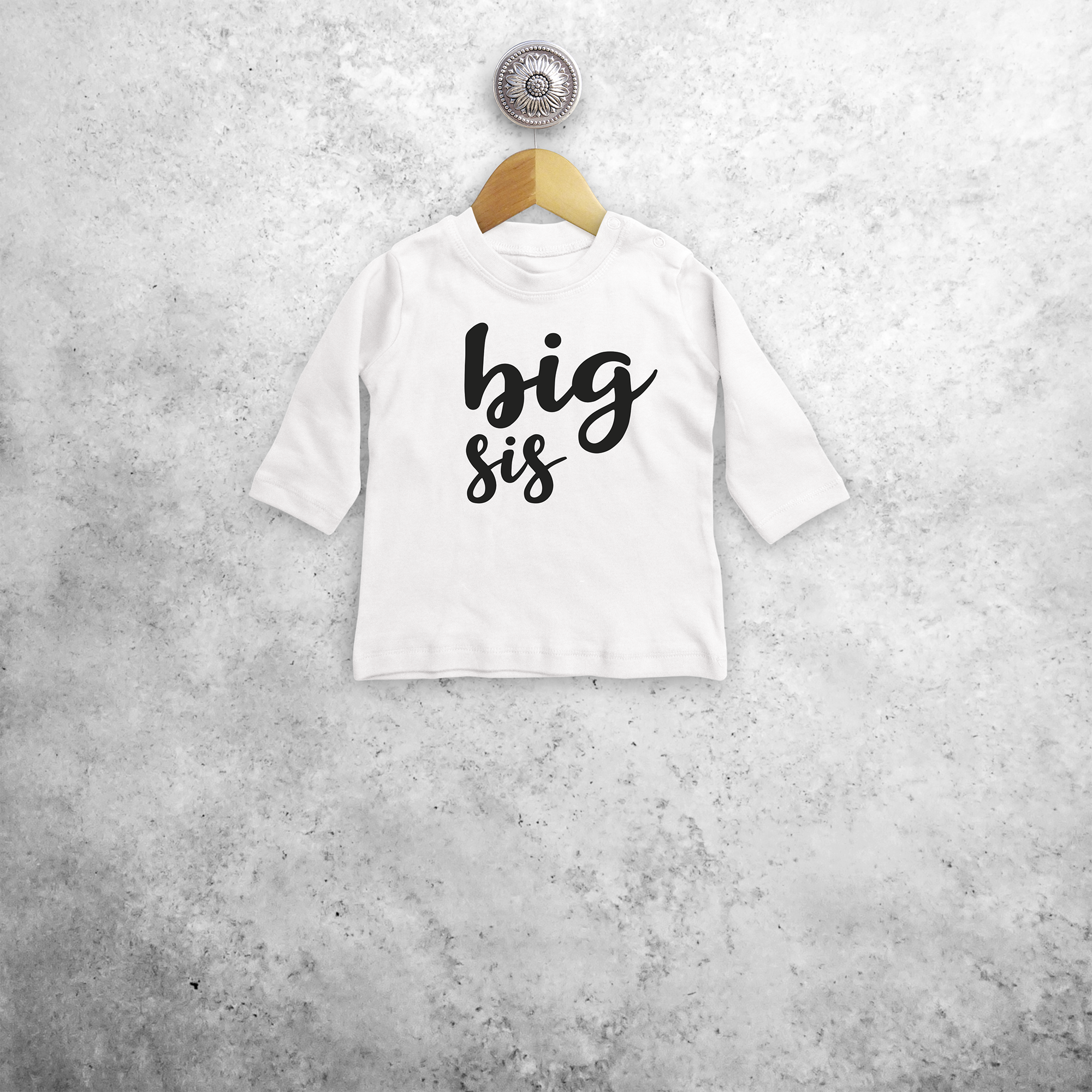 'Big sis' baby longsleeve shirt