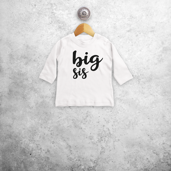 'Big sis' baby shirt met lange mouwen