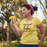 'Birthday babe' adult shirt