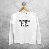 'Birthday babe' sweater