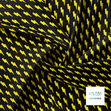 Yellow lightening bolts fabric