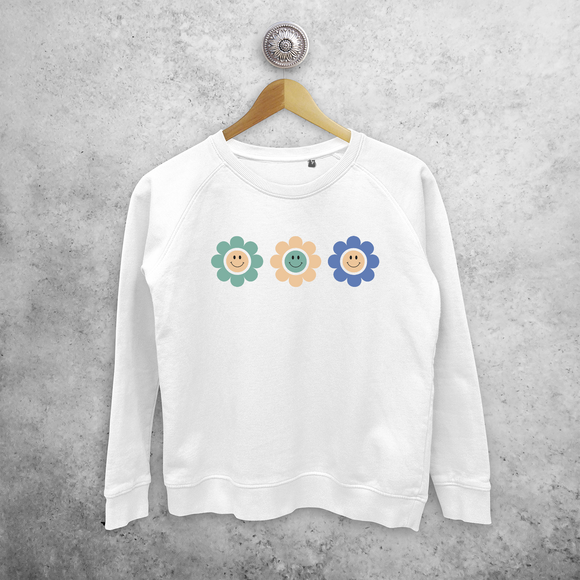 Smiley flowers sweater