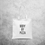 'Body by pizza' tote bag