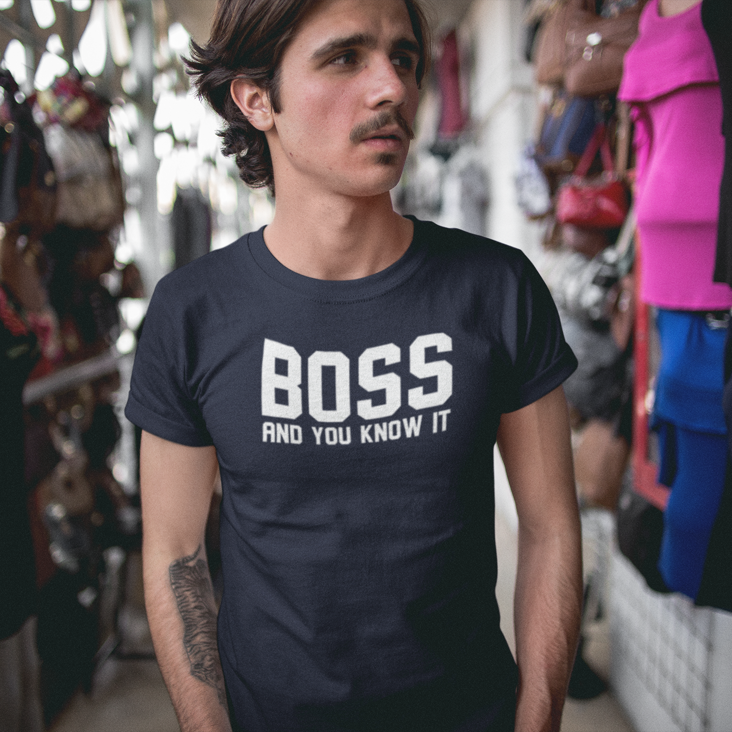 'Boss and you know it' volwassene shirt