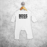 'Boss and you know it' baby romper